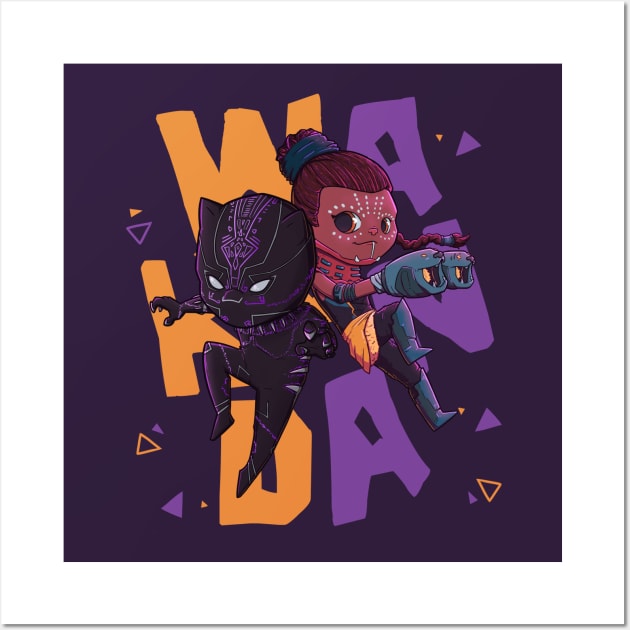 Tchalla and Shuri Wall Art by Susto